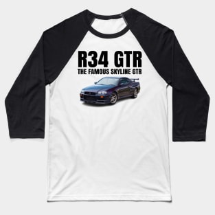 R34 GTR Baseball T-Shirt